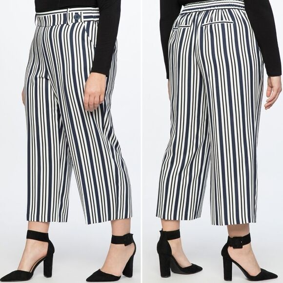 ELOQUII Striped Cropped Pants 18 - Picture 7 of 7